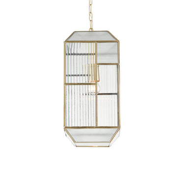 Currey & Company 9000-0749 Bardolph Pendant in Antique Brass/Clear 5
