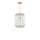 Currey & Company 9000-0749 Bardolph Pendant in Antique Brass/Clear 6