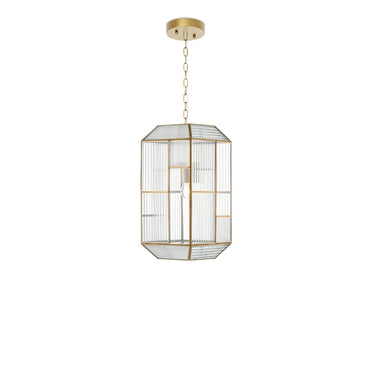 Currey & Company 9000-0749 Bardolph Pendant in Antique Brass/Clear 6