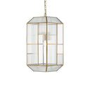 Currey & Company 9000-0749 Bardolph Pendant in Antique Brass/Clear 1