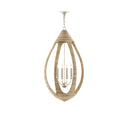 Currey & Company 9000-0753 Menorca Chandelier in Natural Abaca Rope/Contemporary Silver Leaf/Smokewood 3
