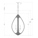 Currey & Company 9000-0753 Menorca Chandelier in Natural Abaca Rope/Contemporary Silver Leaf/Smokewood 4