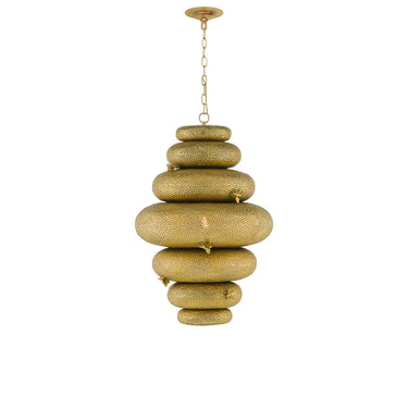 Currey & Company 9000-0761 Bee My Honey 1 Light Chandelier in Antique Brass 5