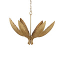 Currey & Company 9000-0766 Bird of Paradise 6 Light Chandelier in Antique Brass 5
