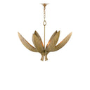 Currey & Company 9000-0766 Bird of Paradise 6 Light Chandelier in Antique Brass 6