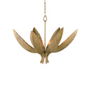 Currey & Company 9000-0766 Bird of Paradise 6 Light Chandelier in Antique Brass 1