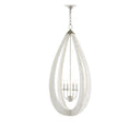 Currey & Company 9000-0769 Arietta Teardrop Chandelier in White/Pearl/Silver Leaf 3