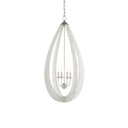 Currey & Company 9000-0769 Arietta Teardrop Chandelier in White/Pearl/Silver Leaf 1