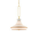 Currey & Company 9000-0770 Perth 2 Light Pendant in Gold Leaf/White 3