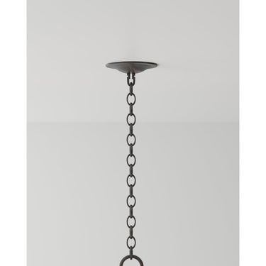 Currey & Company 9000-0775 Bailey 6 Light Chandelier in French Black/Contemporary Gold Leaf 7
