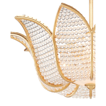 Currey & Company 9000-0776 Bebe 3 Light Chandelier in Contemporary Gold Leaf/Clear 2