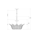 Currey & Company 9000-0776 Bebe 3 Light Chandelier in Contemporary Gold Leaf/Clear 9