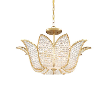 Currey & Company 9000-0776 Bebe 3 Light Chandelier in Contemporary Gold Leaf/Clear 1