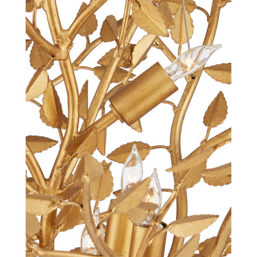 Currey & Company 9000-0778 Huckleberry 8 Light Chandelier in Contemporary Gold Leaf 2