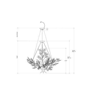 Currey & Company 9000-0778 Huckleberry 8 Light Chandelier in Contemporary Gold Leaf 6