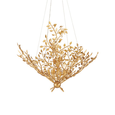 Currey & Company 9000-0778 Huckleberry 8 Light Chandelier in Contemporary Gold Leaf 1