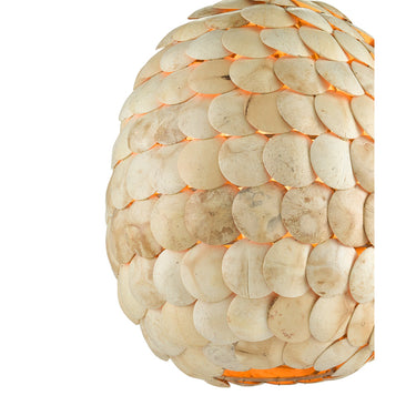 Currey & Company 9000-0784 Buko Pendant in Coco Cream 2