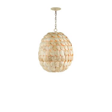 Currey & Company 9000-0784 Buko Pendant in Coco Cream 5