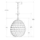 Currey & Company 9000-0784 Buko Pendant in Coco Cream 6