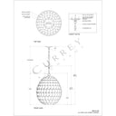 Currey & Company 9000-0784 Buko Pendant in Coco Cream 7