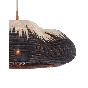 Currey & Company 9000-0787 Comme Des Paniers Pendant in Khaki/Black 2