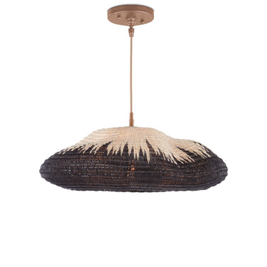 Currey & Company 9000-0787 Comme Des Paniers Pendant in Khaki/Black 5
