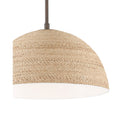 Currey & Company 9000-0790 Tobago Pendant in Bronze Gold/Sugar White/Natural Rope 2