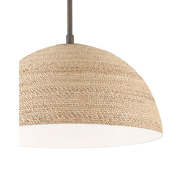 Currey & Company 9000-0790 Tobago Pendant in Bronze Gold/Sugar White/Natural Rope 2