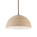 Currey & Company 9000-0790 Tobago Pendant in Bronze Gold/Sugar White/Natural Rope 4