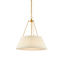 Currey & Company 9000-0793 Lytham Pendant in Antique Gold Leaf/White 3