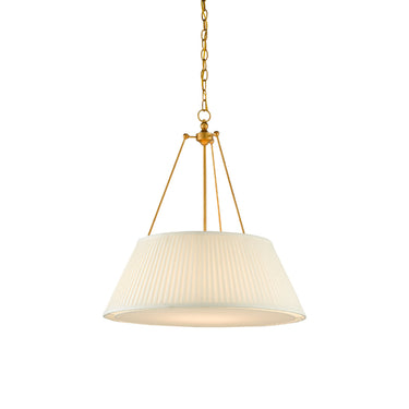 Currey & Company 9000-0793 Lytham Pendant in Antique Gold Leaf/White 3