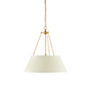 Currey & Company 9000-0793 Lytham Pendant in Antique Gold Leaf/White 4