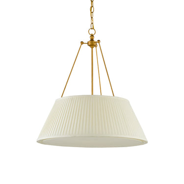 Currey & Company 9000-0793 Lytham Pendant in Antique Gold Leaf/White 5