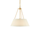 Currey & Company 9000-0793 Lytham Pendant in Antique Gold Leaf/White 1