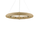 Currey & Company 9000-08 Portmeirion 8 Light Chandelier in Satin Black/Abaca Rope 4