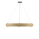 Currey & Company 9000-08 Portmeirion 8 Light Chandelier in Satin Black/Abaca Rope 6
