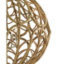 Currey & Company 9000-0802 Cape Verde Orb 4 Light Chandelier in Silver Leaf/Smokewood/Natural 2