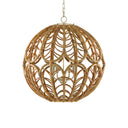 Currey & Company 9000-0802 Cape Verde Orb 4 Light Chandelier in Silver Leaf/Smokewood/Natural 3
