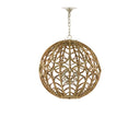Currey & Company 9000-0802 Cape Verde Orb 4 Light Chandelier in Silver Leaf/Smokewood/Natural 4
