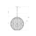 Currey & Company 9000-0802 Cape Verde Orb 4 Light Chandelier in Silver Leaf/Smokewood/Natural 5