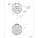 Currey & Company 9000-0802 Cape Verde Orb 4 Light Chandelier in Silver Leaf/Smokewood/Natural 6