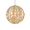 Currey & Company 9000-0806 Tartufo Coco Shell Chandelier in Coco Cream 1