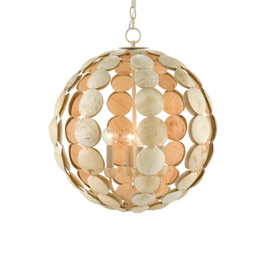 Currey & Company 9000-0806 Tartufo Coco Shell Chandelier in Coco Cream 1