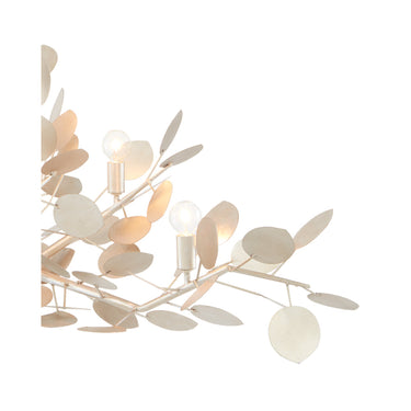 Currey & Company 9000-0816 Lunaria Oval 6 Light Chandelier in Contemporary Silver Leaf 2