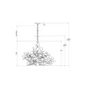 Currey & Company 9000-0817 Lunaria 6 Light Chandelier in Contemporary Silver Leaf 9