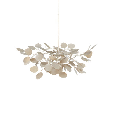 Currey & Company 9000-0818 Lunaria Small 4 Light Chandelier in Contemporary Silver Leaf 4