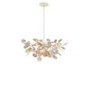 Currey & Company 9000-0818 Lunaria Small 4 Light Chandelier in Contemporary Silver Leaf 6