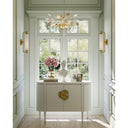 Currey & Company 9000-0818 Lunaria Small 4 Light Chandelier in Contemporary Silver Leaf 7