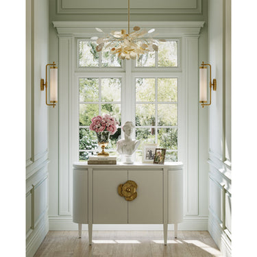 Currey & Company 9000-0818 Lunaria Small 4 Light Chandelier in Contemporary Silver Leaf 7