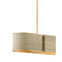Currey & Company 9000-0820 Tenby Oval 4 Light Chandelier in Contemporary Gold Leaf/Abaca Rope 2